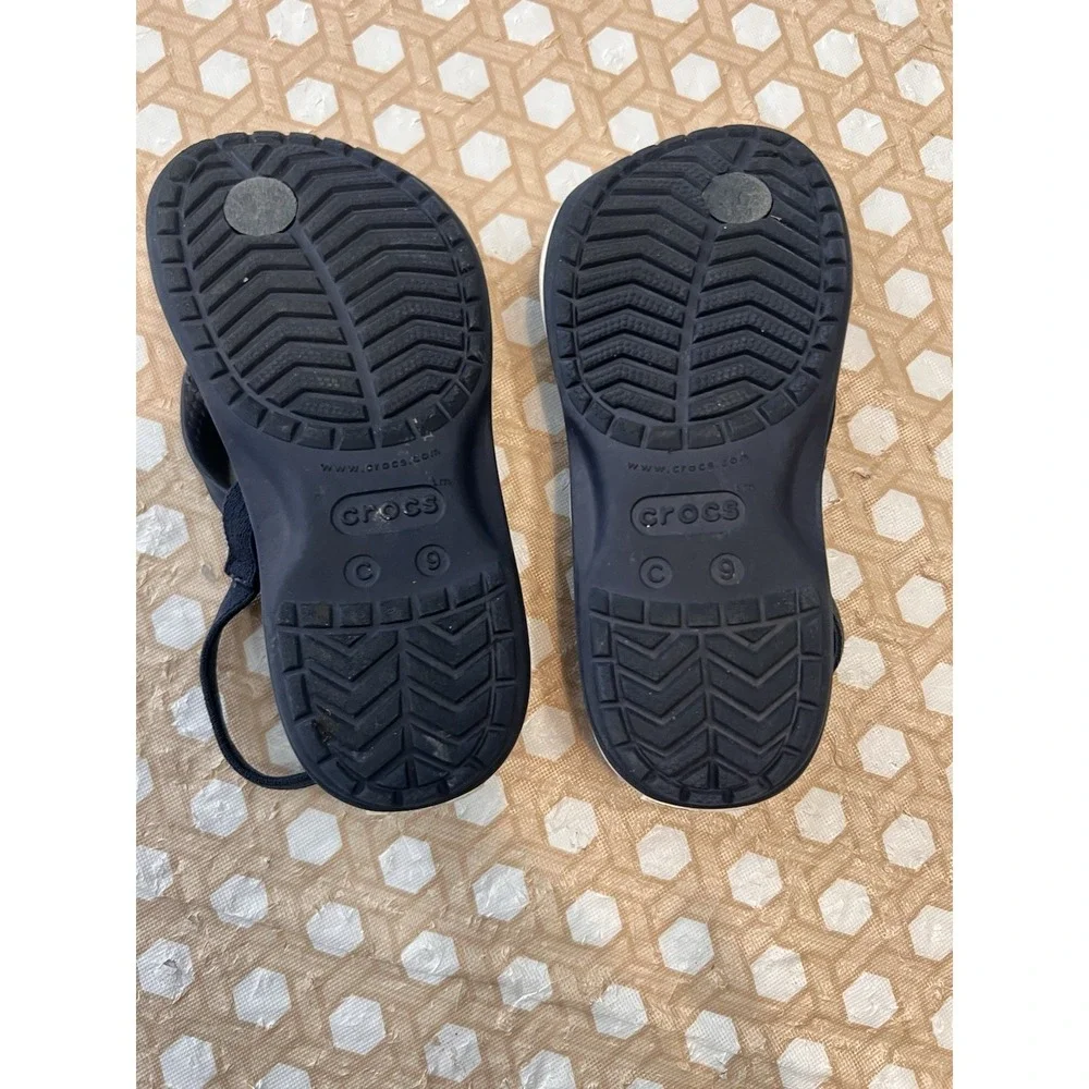 Crocs Shoes Kids Size C9 Blue Thong Sandals Flip Flops